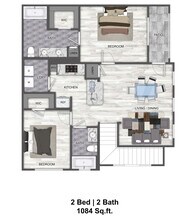 B2 - 2 Bedroom 2 Bath 2424 floor plan